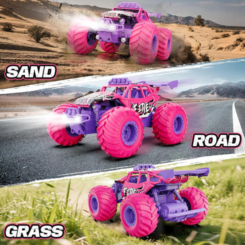 20KM/H 6-8 8-12, Remote Control Car, All Terrain RC Cars with Speed Switch RC Truck with LED Headlight and Rechargeable