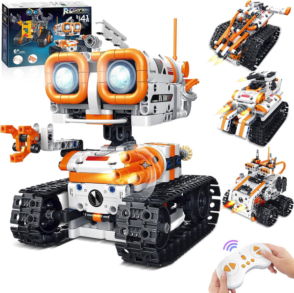 Bouraw 4 in 1 STEM Educational Building Block Robot Kit - App &