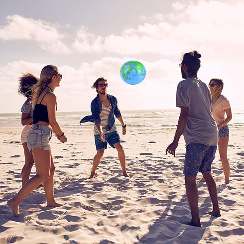 Coopay Inflatable Globe, PVC World Globe Inflatable Earth Beach Ball for Beach Playing or Teaching