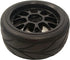 Apex RC Products 1/10 On-Road Black Mesh Wheels, V Tread Rubber Tires (Set of 4) #5002