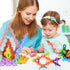 300pcs Building Block Kids STEM Toys - Educational Interlocking Solid Plastic Discs Sets for Preschool Kids Aged 3+