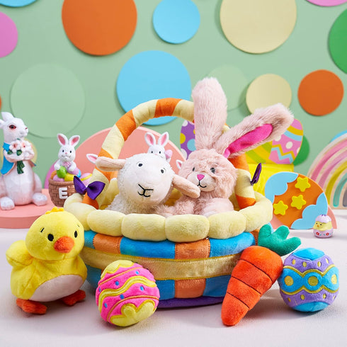 JOYIN 7 Pcs Plushies Playset for Easter Basket Stuffers Toys - Party Favors for Kids of All Ages
