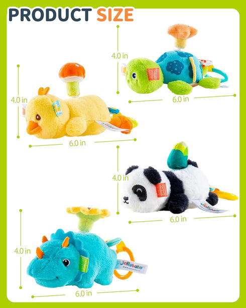 Jollybaby Baby Rattles & Soft Plush Hanging Toy for Stroller Crib car seat and Play Gym, Sensory Developmental Toys