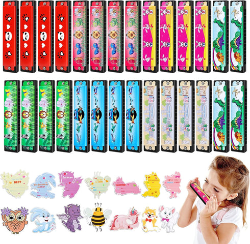 Sumapner 28 Pack Kids Harmonica Toy Set, Return Gifts for School Exchange,