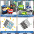 Gamcrown Set,Child-Safe 3-8 (49 City Traffic Magnetic Blocks STEM Toys with Fully Encased Magnets Non-Toxic