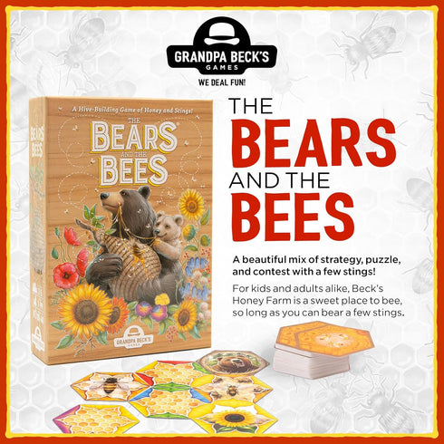 Assets 2-5 7+ Grandpa Beck's Games The Bears and The Bees | Strategic Tile Laying Card Game for Kids, Teens, Family