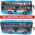ArtCreativity Die Cast Double Decker Bus Toy with Lights & Sounds, Friction Powered for Kids