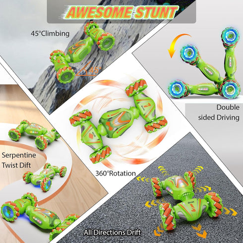 2.4GHz 4WD 6-12, 360 Nicella Remote Control Car - Gesture Sensing RC Stunt Car Toys for Boys and Girls Ages Rotating