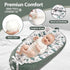 Bubbyhuts 100% Baby Lounger-Breathable and Soft Organic Cotton, Portable Infant Lounger with Removable Lounger Cover