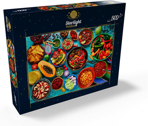 MyPuzzle Premium 500 Piece Jigsaw Puzzle - Mexican Food - Made in USA