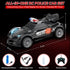 Remote Control Police Car Toy with Smoke Effect & LED Lights, Fast Rechargeable RC Car for Kids, Anti-Slip Rubber