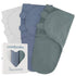 Pack 3) Comfy Cubs Baby Car Seat Cover and Easy Swaddle Blanket Bundled (Small