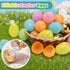 MGparty 100 2.3" 10 PCS Easter Eggs Bulk, Plastic Fillable Easter Eggs in Pastel Colors with Golden Eggs, Empty Eggs