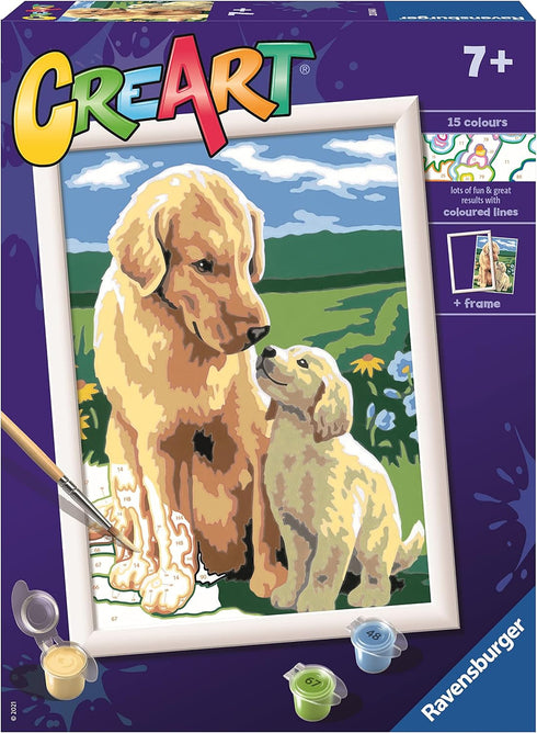 Ravensburger Paint by Numbers Kit for Kids - Motherly Love 20048 - Arts and Crafts for Ages 7 and Up