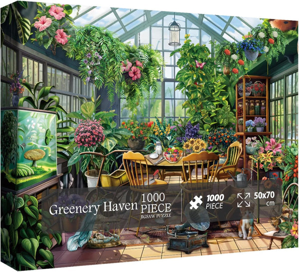 BBOLDIN Flower Plant Garden Puzzle 1000 Pieces for Adults, Spring Greenhouse Jigsaw Puzzle
