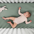 Comfy Cubs Large Muslin Crib Sheet and Baby Blanket Bundle - Green/White