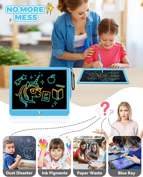 KOKODI 12 Inch LCD Writing Tablet - Erasable Doodle Board for Toddler Drawing, Car Travel School Games for Kids