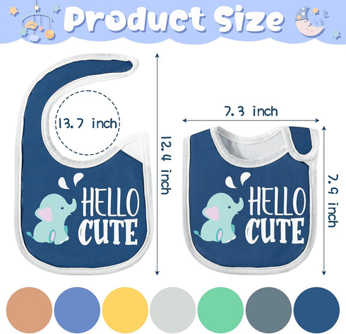 7-Pack Cotton Waterproof Baby Bibs - Perfect for Feeding