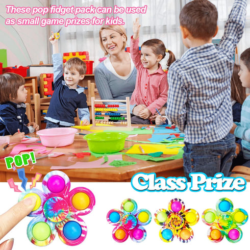 MEZHOBBY 30 Pcs Fidget Spinners Toys for Boys Girls, Christmas Party Favors, Goodie Bag Stuffers Class Supplies Prizes