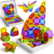 Niukdier Magnetic Tiles Mini Travel Toddler Set 60pcs Magnetic Blocks Building Kids Toys,
