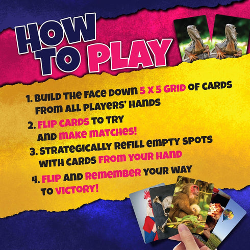 2-5 Social Memory - Strategic Twist On Classic Memory Game! Great for Grandkids, Engaging Matching Cards for Families