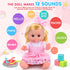 Set, 36PCS Playset, 14'' Backpack, 3 4 5 6+ PROOU Baby Care Doll Toys Dolls Hair Salon Pretend Play Toddler Doll Toys
