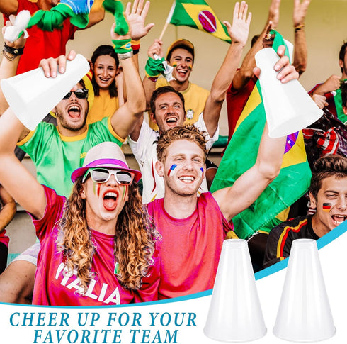 Woanger 12 Pieces Cheer Megaphone, Plastic Noisemaker for Party Favors and Sports Events