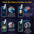 Moonlite Storytime Projector - Magical Bedtime Kids Book Projector for Immersive Reading Experience, Smartphone