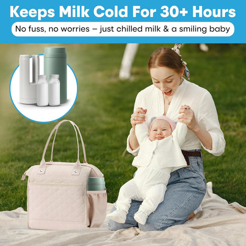 Tilcare 30H 2 150ml/5Oz Portable Breast Milk Cooler Bottle: Cooling Time, x BPA-Free, Durable Breastmilk Storage
