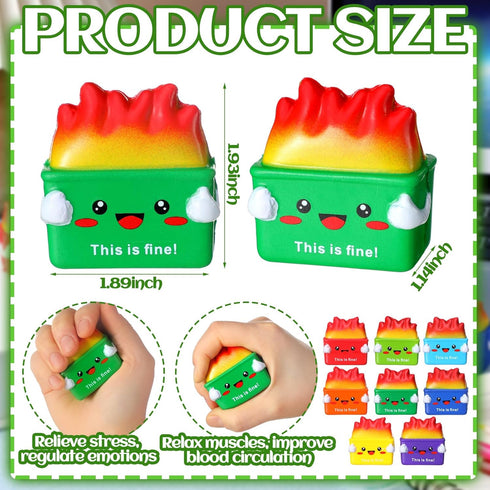 24 Leitee Pcs Dumpster Stress Relief Balls Mini Dumpster Fidget Toy Stress Balls for Adults Therapy Fidget Appreciation