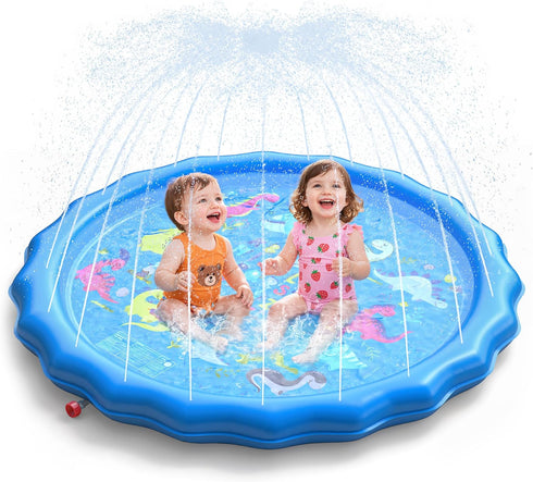 QPAU Splash Pads for Toddlers 1-3, Durable 67" Baby Splash Pad, Outdoor