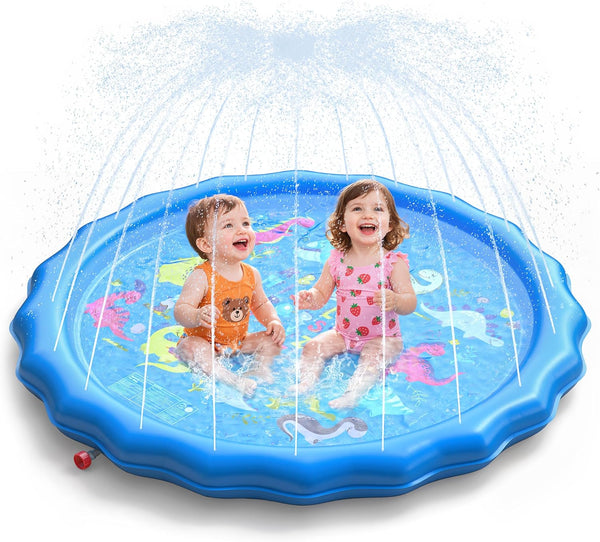 QPAU Splash Pads for Toddlers 1-3, Durable 67" Baby Splash Pad, Outdoor