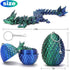 bgezxuy 3D 3D (4pcs-withkeychain) Mini Printed Dragon Eggs with Dragon Inside, Articulated Crystal Dragons Printed