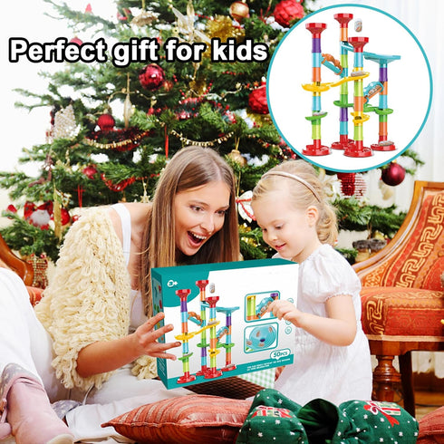 ailixinda 50 Set,STEM Set 15 PCS Marble Toy Premium Educational Building Block Toy,Marble Track Race with Glass Marbles