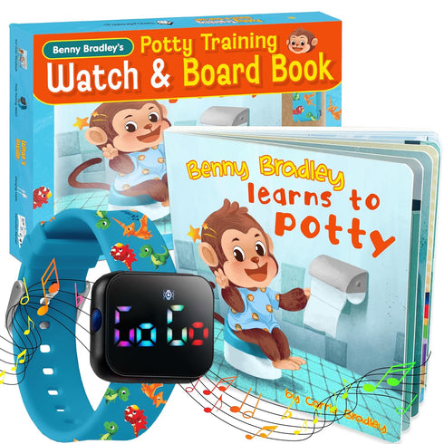 Potty Training Watch & Board Book for Kids A Water Resistant Potty