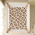 CZXW 52" 28" Wild Leopard Pattern Crib Sheets Fitted x Natural Cotton Soft & Breathable for Baby Crib Mattress