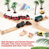 8 Liliful Pieces Wooden Train Track Bumpers, Male and Female Bumpers Wooden Train Track Accessories, Multi Style