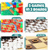 5-in-1 Set 2 Ankit Toys & Games Wooden Board Game Includes Ludo, Snakes & Ladders, Chess, Checkers, and Tic Tac Toe.