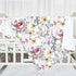 Floral Baby Blankets, Double Layer Toddler Blanket for Boys Girls, Dotted Backing, Crib Receiving Blanket, 30 x 40 Inch