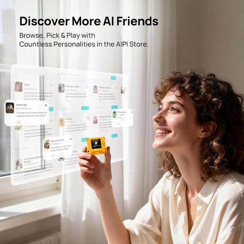 AIPI-Lite AI Robot, Smart Customizable Character with Voice Cloning, GPT Model Access, Memory Storage, and Real-Time