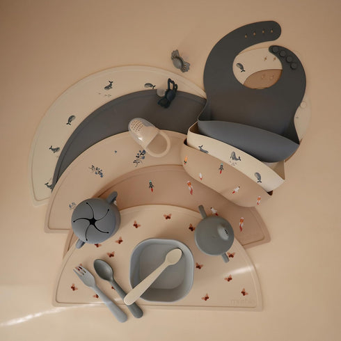 6 mushie Silicone Baby Fresh Fruit & Food Feeder Pacifier | Months+ (Shifting Sand)