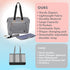 Dikaslon Large Diaper Bag Tote for Mom and Dad, Multifunction Baby Tote Bag with Pacifier Case and Changing Pad, Grey