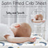 Sweet Jojo Designs Moon and Star Boy Girl Unisex/Gender Neutral Baby Satin Fitted Crib Sheet Infant Newborn Nursery