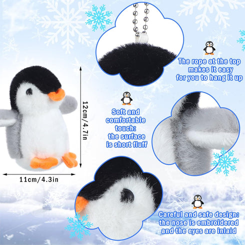9 Pcs Mini Penguin Stuffed Plush Toys - 4.3 Inch Cute Penguin Stuffed Animals for Party Decorations and Gifts