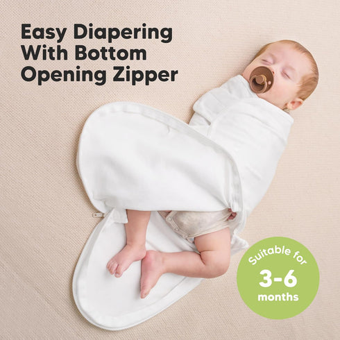 3-Pack 3-6 Baby Swaddle Sleep Sacks with Zipper - Swaddles for Newborns Months, Infant, Baby Girls, Boys, Soft