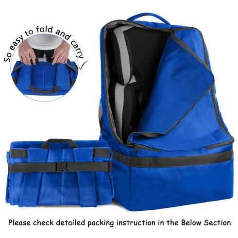 Backpack YOREPEK Car Seat Travel Bag, Padded Car Seats for Air Travel, Heavy Duty Carseat Travel Bag for Airplane