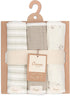 100% 3-pc. Set Crane Baby Organic Cotton Burp Cloth - GOTS Certified Cotton, Absorbent & Lightweight with Bunny