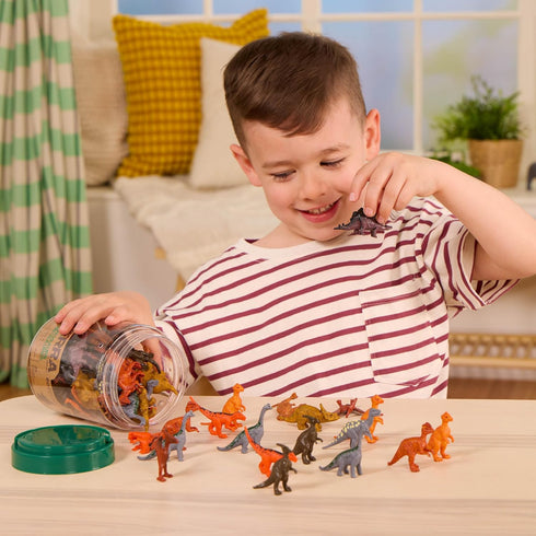 60 Playset 3+ Terra by Battat Pieces Dinosaur Figures Assorted Mini Plastic Animals for Kids Birthday Party Supplies