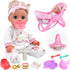 SMILESSKIDDO 14" Baby Doll with Washable Dolls Accessories, Lifelike Soft Babydoll Pretend