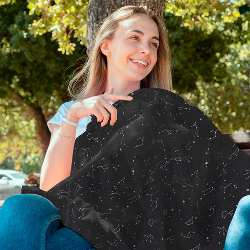 San Francisco Baby Nursing Cover, Premium Black Breathable 360° Nursing Cover Up for Breastfeeding, Privacy Nursing